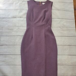 Closet form fitting purple pattern dress. 💜 Size 4.